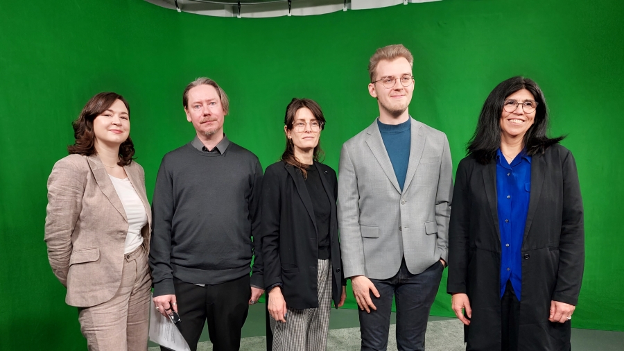 Foto: Åsa Gunvén. Medverkande under webbinariet f.v: Lianna Hallsénius, Thomas Andersson, Anna Dorrian Werner, Max Horttanainen och Fransesca Benavente.