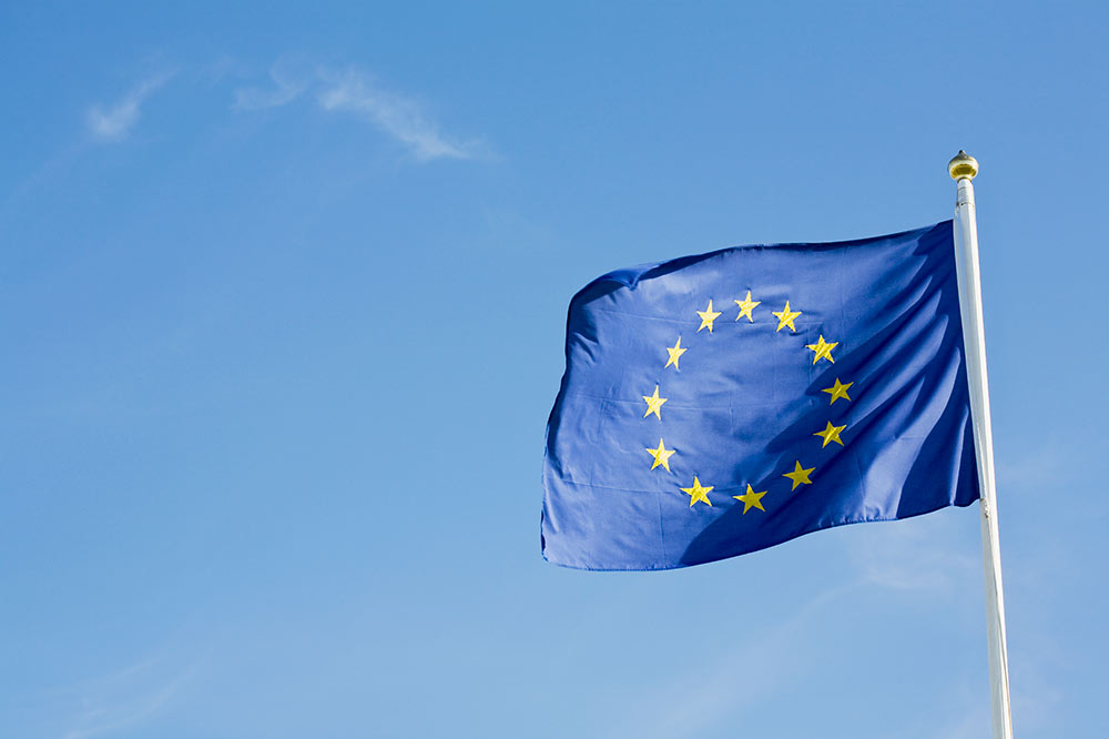 Bild på EU flagga