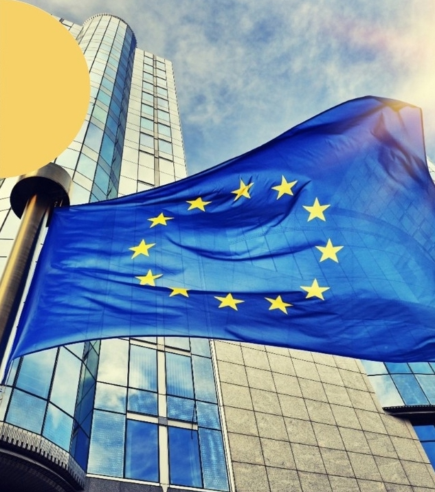 Bild från videopresentation på EU-flagga