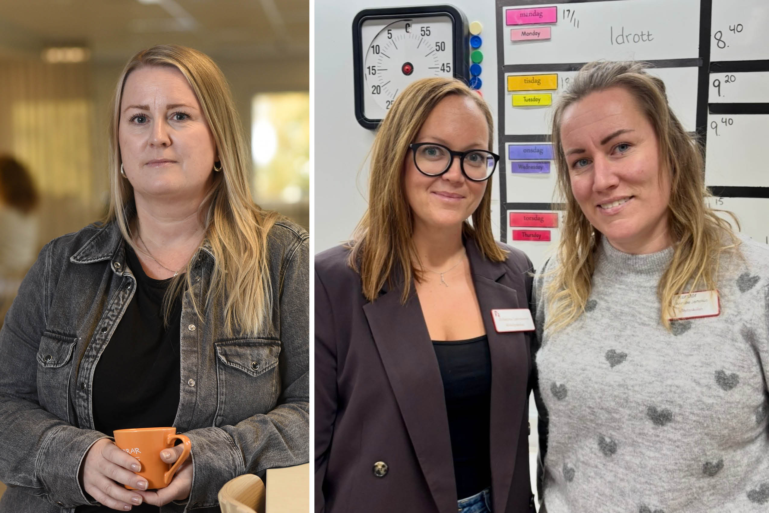 Bild på tre personer