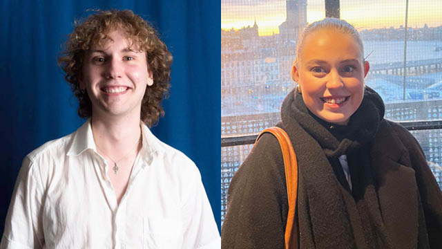 Alexander Rydberg och Lova Hådding i Safer Internet Centres ungdomspanel.