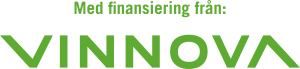 Vinnova-logotyp med texten Med finansiering från.